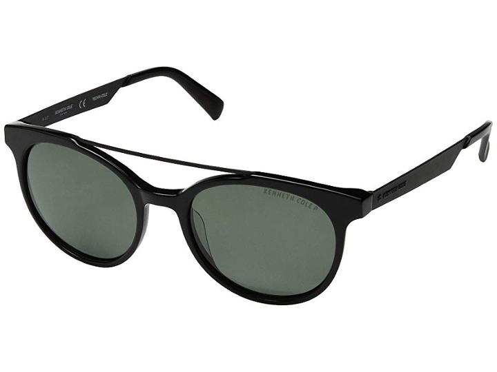 Kenneth Cole Reaction Kc7226 (shiny Black/green Polarized) Fashion Sunglasses