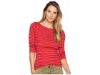 Three Dots Autumn Stripe British Tee (cardinale) Women's T Shirt