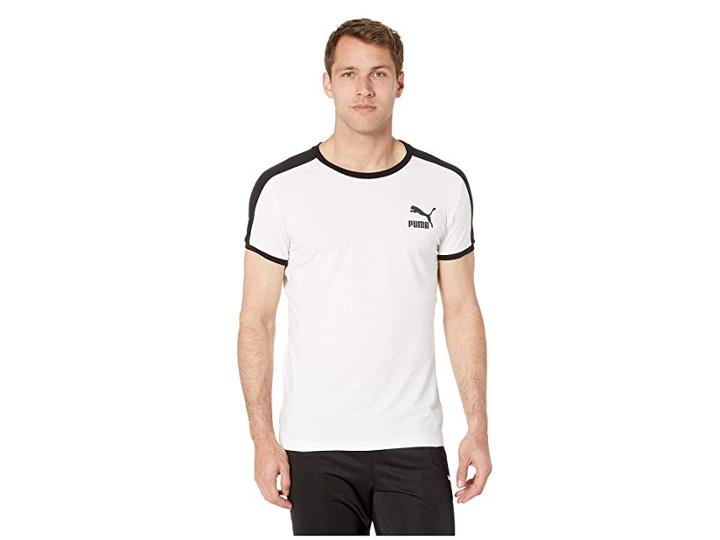 Puma Iconic T7 Tee (puma White) Men's T Shirt