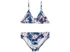 Seafolly Kids Island Hopper Trikini (big Kids) (trop Blue) Girl's Swimwear Sets