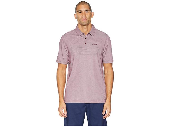 Travismathew Asleep At The Wheel Polo (eggplant/micro Chip) Men's Short Sleeve Knit