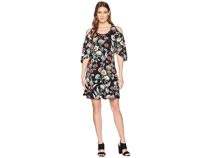 Karen Kane Cold Shoulder Dress (floral) Women's Dress