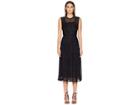M Missoni Bicolor Relief Sleeveless Dress With Sheer Detail (black) Women's Dress