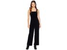 Kensie Plush Velvet Jumpsuit Ksnu7086 (black) Women's Jumpsuit & Rompers One Piece