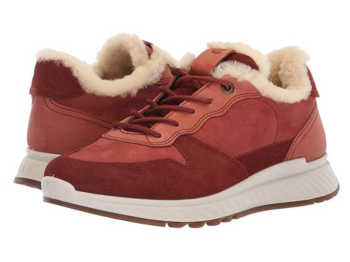 Ecco St1 Mid (fired Brick/fired Brick/fired Brick) Women's Lace Up Casual Shoes