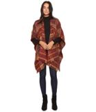 Echo Design Mulberry Boucle Ruana (fig) Women's Sweater