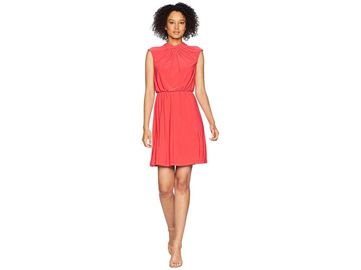 Adrianna Papell Matte Jersey Fit And Flare Dress (geranium) Women's Dress