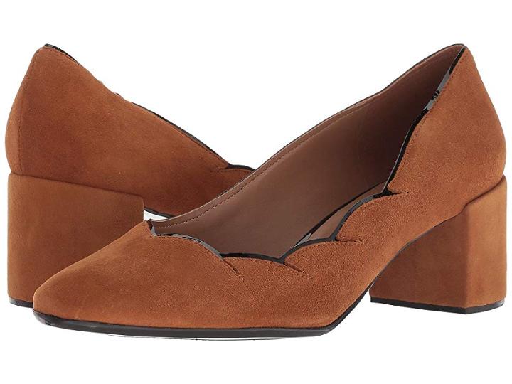 French Sole Couplet Heel (cognac Suede) Women's Shoes