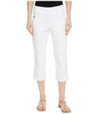 Fdj French Dressing Jeans D-lux Denim Pull-on Capris In White (white) Women's Jeans
