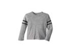 Chaser Kids Extra Soft Tri-blend Tee With Arm Stripes (toddler/little Kids) (streaky Grey/black) Boy's T Shirt