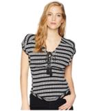 Free People Sail Out Tee (black Combo) Women's T Shirt