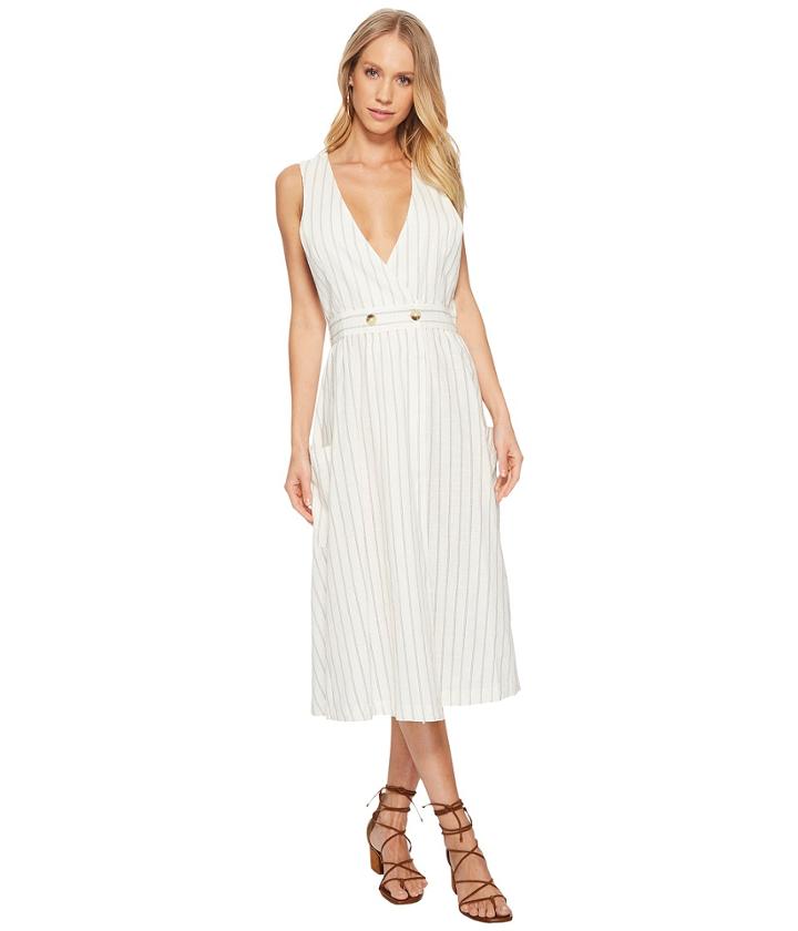 Free People Diana Wrap Dress (black Combo) Women's Dress