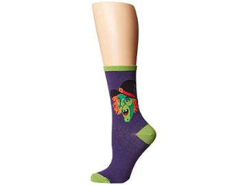 Socksmith Cackling Witch (purple) Women's Crew Cut Socks Shoes