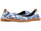 Toms Olivia (infinity Blue Abstract Leaf) Women's Flat Shoes