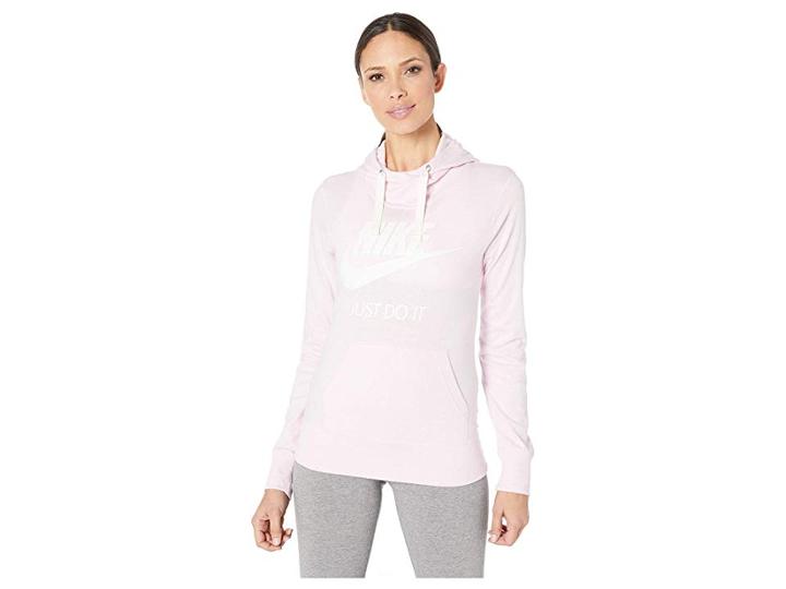 Nike Sportswear Gym Vintage Hbr Hoodie (pink Foam/sail) Women's Sweatshirt