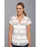Columbia Sun Drifter S/s Shirt (collegiate Navy Stripe) Women's Short Sleeve Button Up