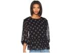 Kensie Whispering Shadows Blouse Ks0k4770 (black Combo) Women's Blouse