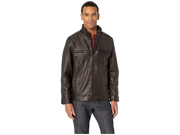 Tommy Bahama Hudson Peak Aviator Jacket (black) Men's Coat