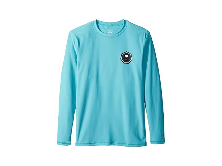 Vissla Kids Everyday Long Sleeve Surf Tee (big Kids) (jade) Boy's T Shirt