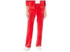 Juicy Couture Glitter Plastisol Bootcut Velour (true Red) Women's Casual Pants
