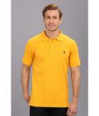 U.s. Polo Assn. Solid Cotton Pique Polo With Big Pony (marigold Yellow) Men's Short Sleeve Knit