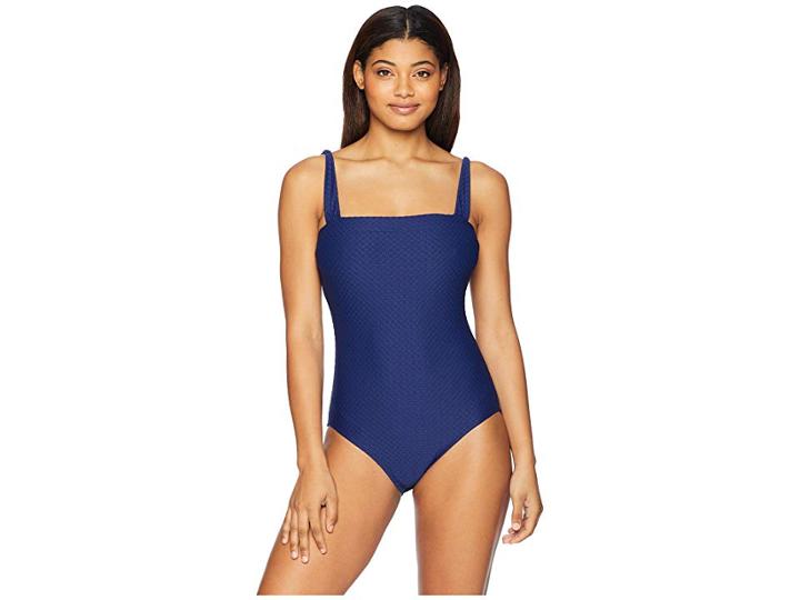 Athena Clean Slate Solids Bandeau Maillot One-piece (navy) Women's Swimsuits One Piece