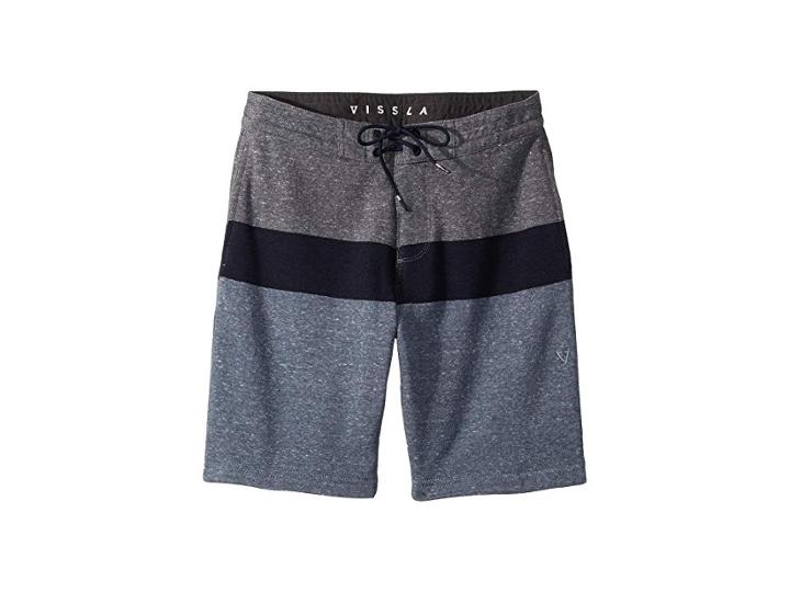 Vissla Kids Sofa Surfer Foamy 17 Walkshorts (big Kids) (dark Naval Heather) Boy's Shorts
