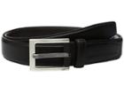 John Varvatos Star U.s.a. Leather Dress Belt With Rectangular Buckle (chocolate) Men's Belts
