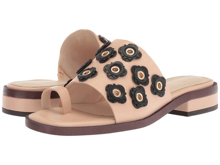 Cole Haan Carly Floral Sandal (nude/black Leather) Women's Sandals