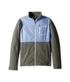 The North Face Kids Glacier Track Jacket (little Kids/big Kids) (tnf Medium Grey Heather/collar Blue/tnf White) Girl's Coat