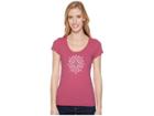 Life Is Good Flower Power Smooth Tee (fiesta Pink) Women's T Shirt