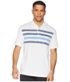 Callaway Space Dye Stripe Polo (bright White) Men's Clothing