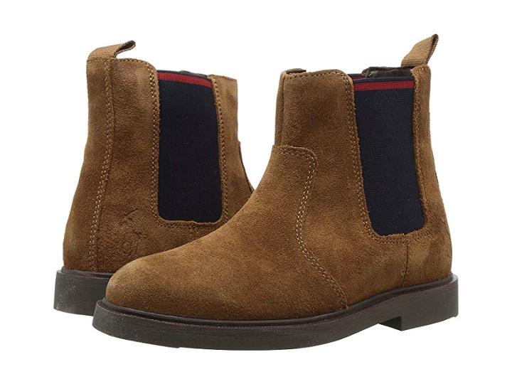Polo Ralph Lauren Kids Glaston (little Kid/big Kid) (snuff Suede/navy/red) Kid's Shoes