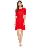Three Dots Brushed Sweater Fit Flare Dress (current) Women's Dress