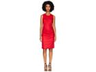 Nicole Miller Cross-back Tuck Dress (cranberry) Women's Dress