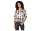 Sanctuary Boyfriend For Life Shirt (champagne Plaid) Women's Clothing