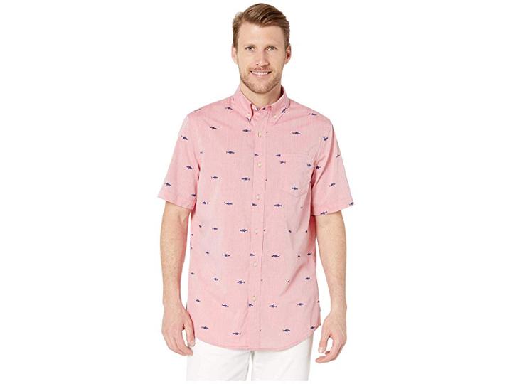 Chaps Fashion-short Sleeve-sport Shirt (red) Men's Clothing