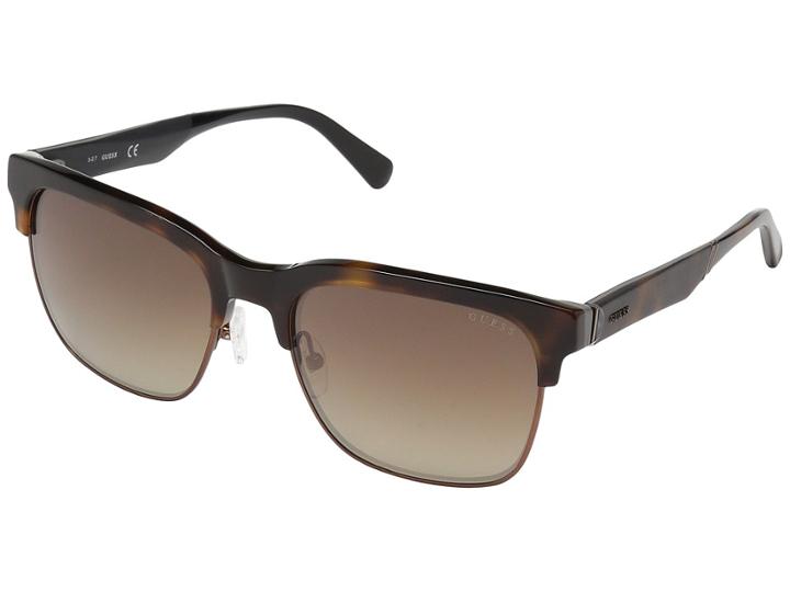 Guess Gu6912 (dark Havana/brown Mirror) Fashion Sunglasses
