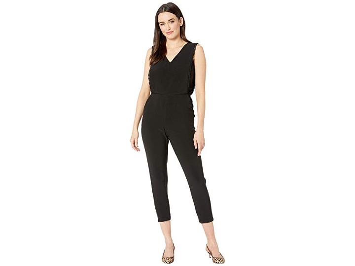 Taylor Sleeveless Tapered Leg Jumpsuit (black) Women's Jumpsuit & Rompers One Piece