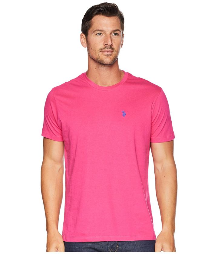 U.s. Polo Assn. Crew Neck Small Pony T-shirt (celebrity Pink 2) Men's Short Sleeve Pullover
