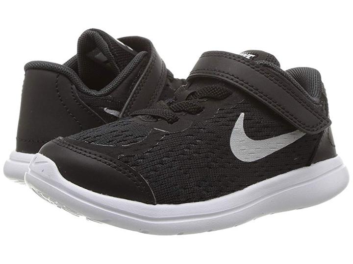 Nike Kids Flex Rn 2017 (infant/toddler) (black/metallic Silver/anthracite/white) Boys Shoes