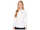 Nike Court Pure Half-zip Tennis Top (white/black) Women's Clothing