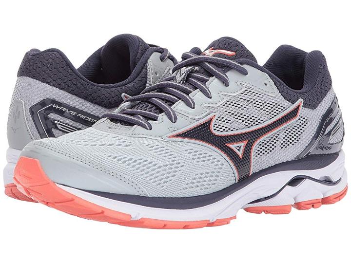 Mizuno Wave Rider 21 (high-rise/graystone/persimmon) Women's Running Shoes