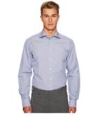 Eton Contemporary Fit Grid Box Shirt (blue/white) Men's Clothing