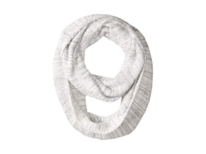 Calvin Klein Marled Sequin Fuzzy Loop (heathered Mid Grey) Scarves