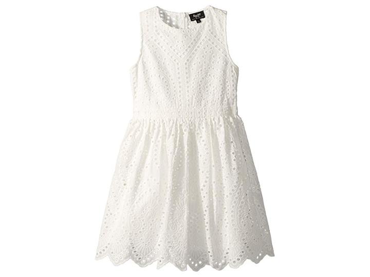 Bardot Junior Henley Broderie Dress (big Kids) (ivory) Girl's Dress