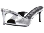 Calvin Klein Luc Mule (silver Thrill Metallic) Women's Shoes