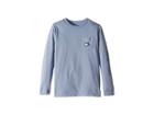 Vineyard Vines Kids Long Sleeve Vampire Whale Pocket Tee (toddler/little Kids/big Kids) (summer Evening) Boy's T Shirt