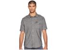 Sean John Short Sleeve Yarn-dye Large Plaid Shirt (dark Shadow) Men's Short Sleeve Button Up