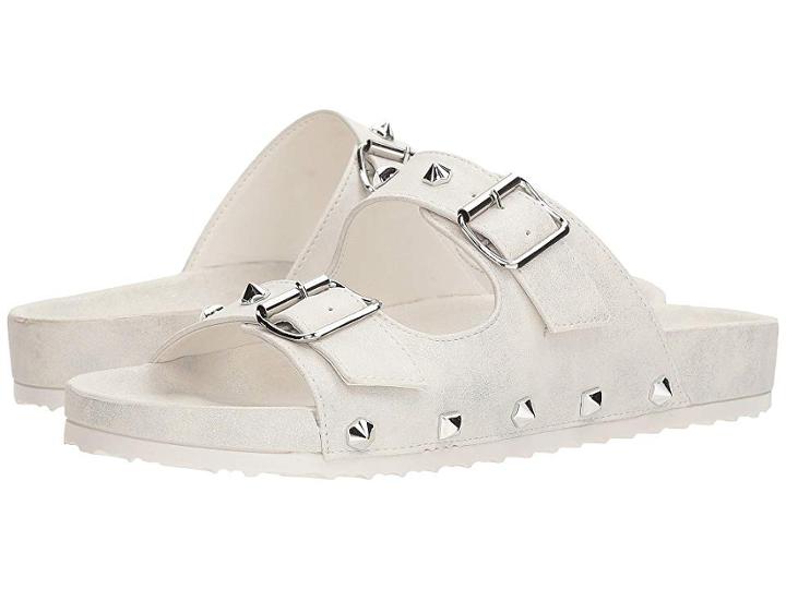 Dirty Laundry Quinn Slide Sandal (white Shimmer) Women's Sandals
